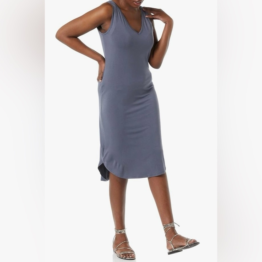 BNWT Daily Ritual Jersey Sleeveless V-Neck Midi Dress large